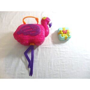 Polly Pocket Flamingo Party Large Playset + Polly Pocket Hidden Hideouts Polly F